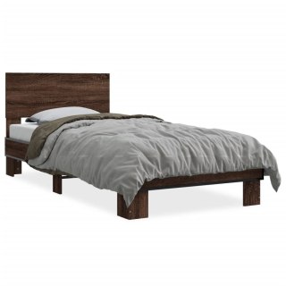  Rama łóżka, brązowy dąb, 100x200 cm, materiał drewnopochodny