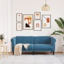  Sofa dwuosobowa, niebieska, aksamit