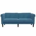  Sofa dwuosobowa, niebieska, aksamit