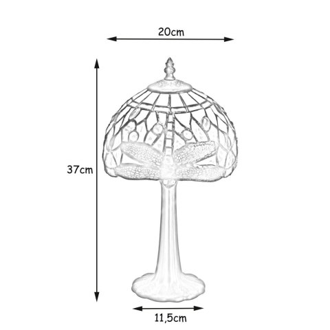 Lampa stołowa Viro Marfíl Kość słoniowa Cynk 60 W 20 x 37 x 20 cm