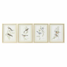 Obraz DKD Home Decor 35 x 2,5 x 45 cm Tradycyjny Ptaki (4 Części)