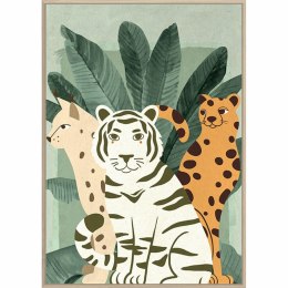 Obraz DKD Home Decor 83 x 4,5 x 123 cm Tropikalny zwierzęta (2 Sztuk)