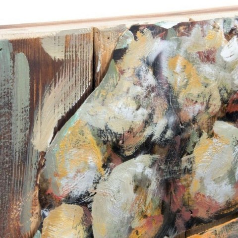 Obraz DKD Home Decor Buda Drewno Metal Orientalny Budda (80 x 80 x 7 cm)