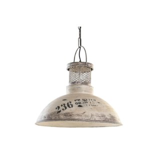 Lampa Sufitowa DKD Home Decor Biały Brązowy Naturalny Drewno Metal 50 W 53 x 53 x 40 cm