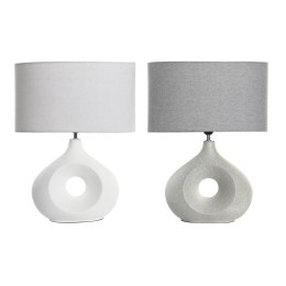 Lampa stołowa DKD Home Decor 44 x 21 x 57 cm Szary Biały Kamionka 220 V 50 W (2 Sztuk)