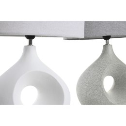 Lampa stołowa DKD Home Decor 44 x 21 x 57 cm Szary Biały Kamionka 220 V 50 W (2 Sztuk)