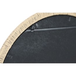 Lustro ścienne Home ESPRIT Czarny Naturalny Sznurek Jodła Śródziemnomorski 80 x 3,5 x 80 cm