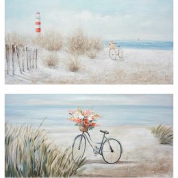 Obraz DKD Home Decor 140 x 3,5 x 70 cm Plaża Śródziemnomorski (2 Sztuk)