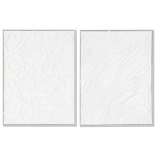 Obraz DKD Home Decor 60 x 3,2 x 80 cm Abstrakcyjny Z reliefem Miejska (2 Sztuk)