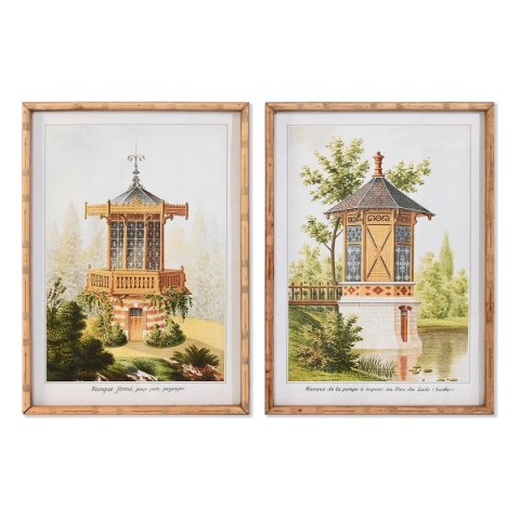 Obraz DKD Home Decor Jodła Szkło Orientalny 50 x 3 x 70 cm 50 x 70 x 2,8 cm (2 Sztuk)