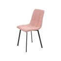 Krzesło Różowy Materiał 45 x 89 x 53 cm Elegancki (4 Sztuk)