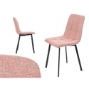 Krzesło Różowy Materiał 45 x 89 x 53 cm Elegancki (4 Sztuk)