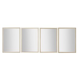 Lustro ścienne Home ESPRIT Biały Brązowy Beżowy Szary Szkło polistyrenu 70 x 2 x 97 cm (4 Sztuk)