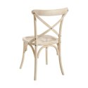 Krzesło do Jadalni 45 x 42 x 87 cm Drewno Biały Rattan