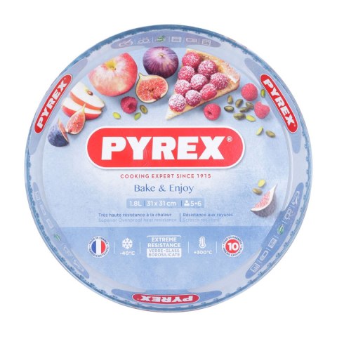 Forma do Ciast Pyrex Classic Vidrio Przezroczysty Szkło Płaski Okrągły 31 x 31 x 4 cm 6 Sztuk