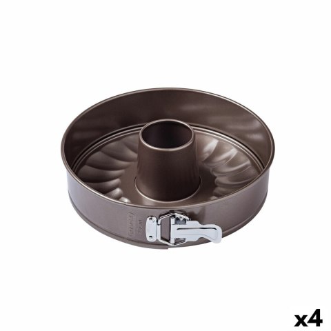 Rozkładana Forma Pyrex Asimetria Pierścień Czarny Metal 4 Sztuk Ø 26 cm