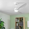 Wentylator sufitowy z oświetleniem LED i 3 łopatkami z ABS Flaled InnovaGoods Biały 36 W 52" Ø132 cm