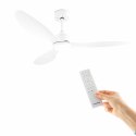 Wentylator sufitowy z oświetleniem LED i 3 łopatkami z ABS Flaled InnovaGoods Biały 36 W 52" Ø132 cm