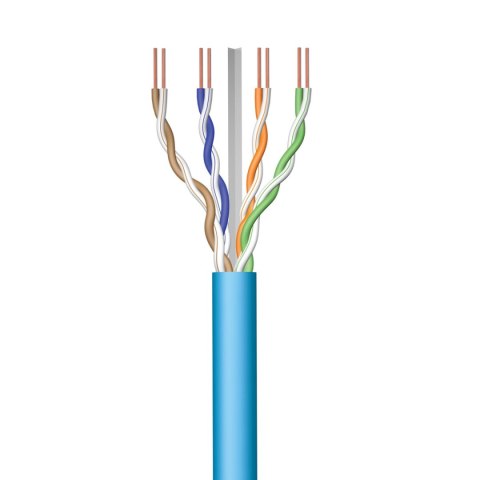 Kabel Sieciowy Sztywny UTP Kategoria 6 Ewent IM1223 Niebieski 100 m
