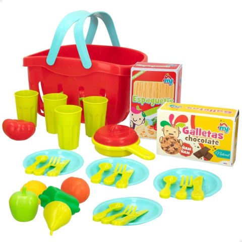 Zestaw Zabawkowe Jedzenie Colorbaby Urządzenia i przybory kuchenne 33 Części (12 Sztuk)