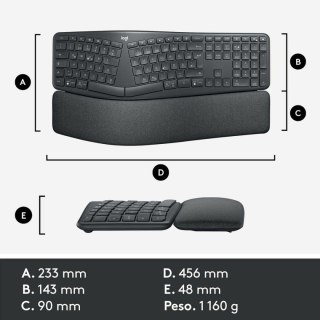 Klawiatura Logitech 920-010105 Czarny Szary Grafit Qwerty Hiszpańska