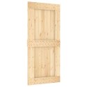  Drzwi przesuwne z osprzętem, 95x210 cm, lite drewno sosnowe