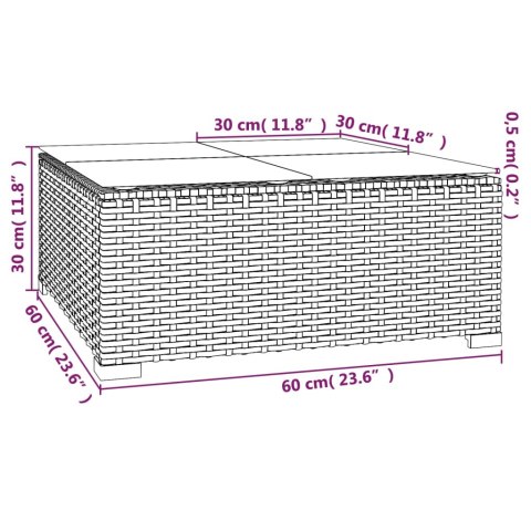  11-cz. zestaw mebli do ogrodu, poduszki, rattan PE, czarny