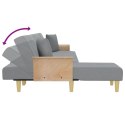  Sofa rozkładana L, jasnoszara, 279x140x70 cm, tkanina