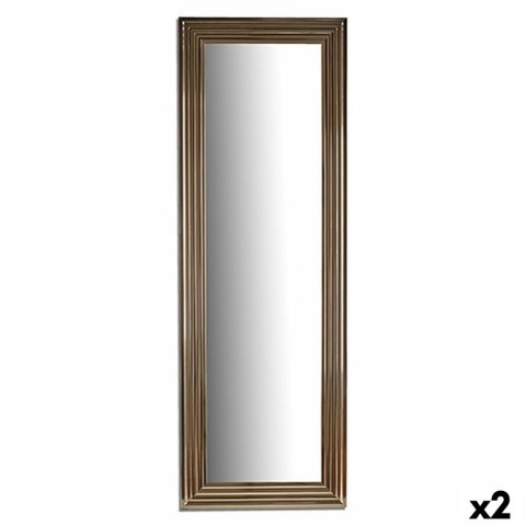 Lustro ścienne Paski Złoty Drewno Szkło 53 x 154,3 x 3 cm (2 Sztuk)