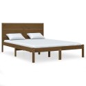  Rama łóżka, miodowy brąz, lite drewno sosnowe, 140x200 cm