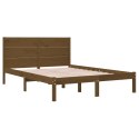  Rama łóżka, miodowy brąz, lite drewno sosnowe, 140x200 cm