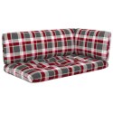  Sofa 2-osobowa z palet, z poduszkami, biała, drewno sosnowe
