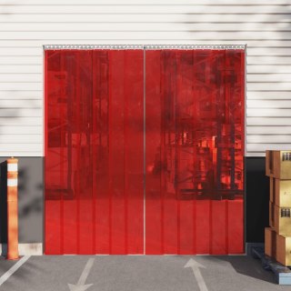  Kurtyna paskowa, czerwona, 200 mm x 1,6 mm, 50 m, PVC