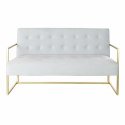 Sofa DKD Home Decor Złoty Metal Poliester Błękitne niebo (128 x 70 x 76 cm)