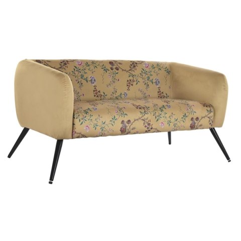 Sofa DKD Home Decor Żółty Czarny Metal Kvety Nowoczesny Shabby Chic 140 x 71 x 71 cm