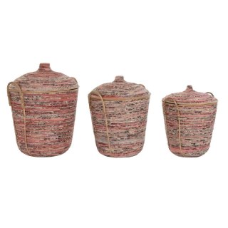 Zestaw koszyków DKD Home Decor Rattan (51 x 51 x 67 cm)