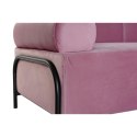 Sofa DKD Home Decor Czarny Różowy Metal Poliester Nowoczesny (154 x 76 x 76 cm)