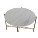 Stolik DKD Home Decor Złoty Metal Marmur 65 x 65 x 45 cm