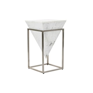 Stolik DKD Home Decor Biały Srebrzysty Metal Marmur 36 x 36 x 60 cm