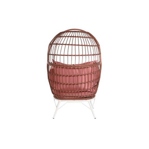 Fotel ogrodowy DKD Home Decor 99 x 71 x 147 cm Metal Terakota rattan syntetyczny Biały