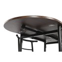 Zestaw Stołowy z 4 Krzesłami DKD Home Decor Brązowy Czarny Metal Drewno MDF 121 x 55 x 78 cm