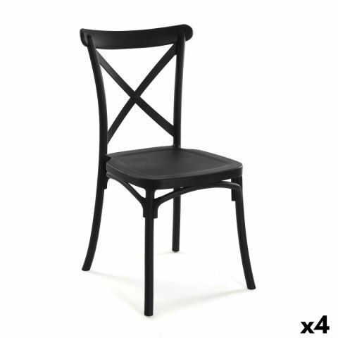 Krzesło Versa Czarny 43 x 88 x 43 cm (4 Sztuk)