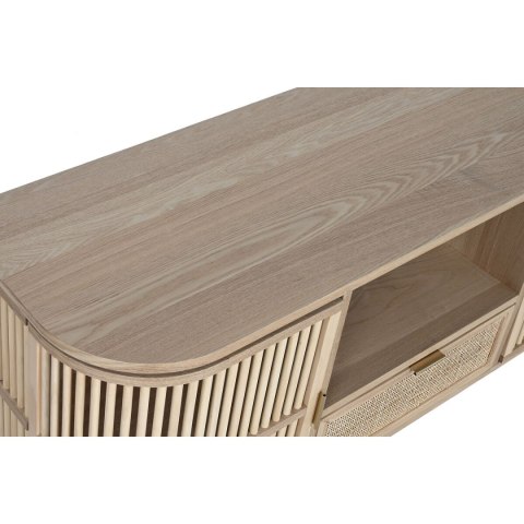 MebleTV Home ESPRIT Złoty Naturalny Rattan Jodła 120 x 40 x 60 cm