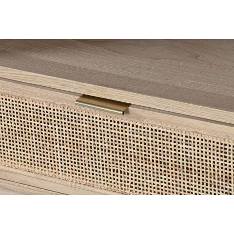 MebleTV Home ESPRIT Złoty Naturalny Rattan Jodła 120 x 40 x 60 cm