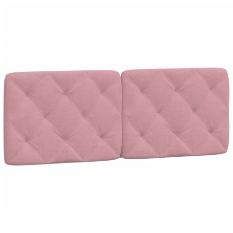  Poduszka na wezgłowie, różowa, 140 cm, aksamitna