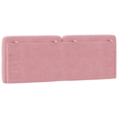  Poduszka na wezgłowie, różowa, 140 cm, aksamitna