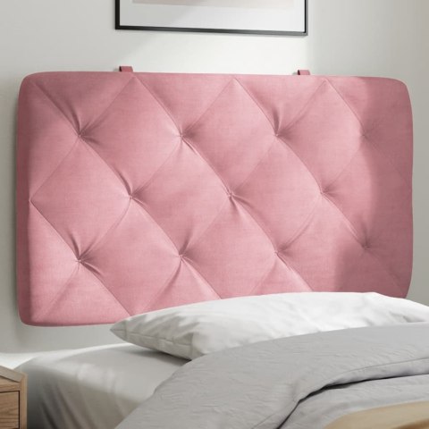  Poduszka na wezgłowie, różowa, 80 cm, aksamitna