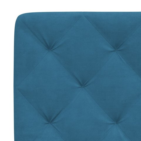  Poduszka na wezgłowie, niebieska, 200 cm, aksamitna