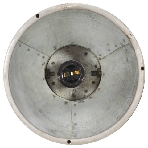  Industrialna lampa sufitowa, srebrna, E27, drewno mango