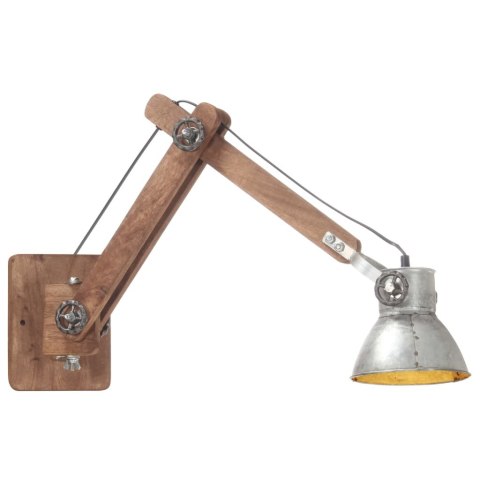  Lampa ścienna w industrialnym stylu, srebrna, okrągła, E27